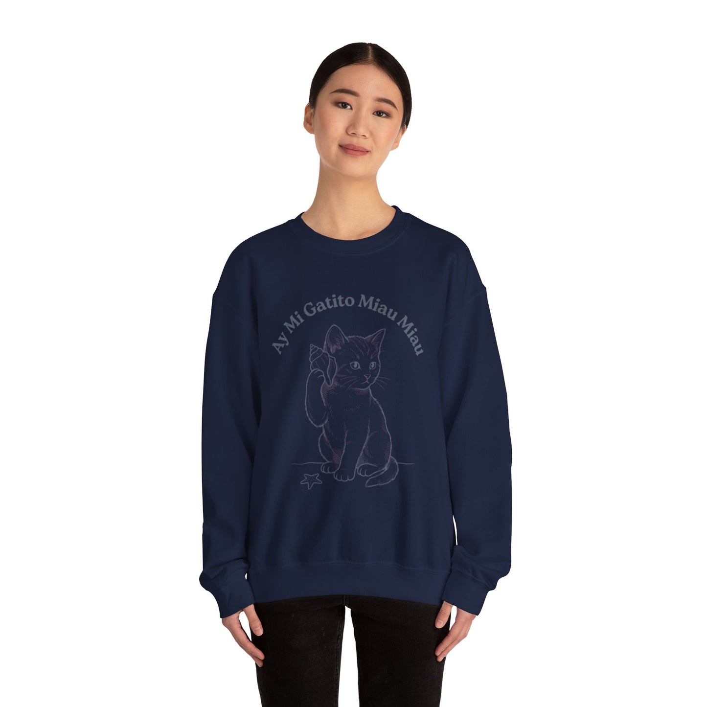 Rage Consumes Me kitten crewneck sweatshirt | vintage minimalist cat, ironic emotion