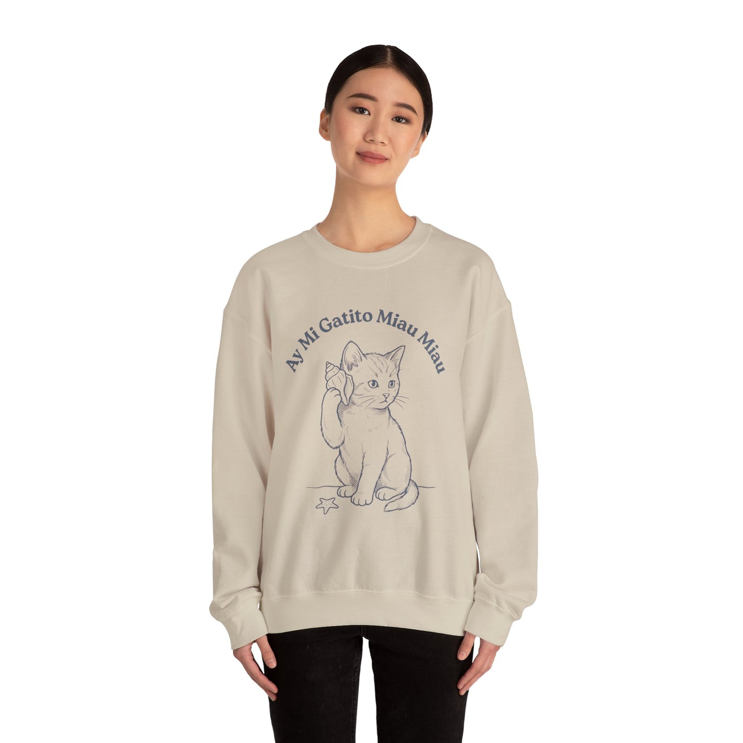 Rage Consumes Me kitten crewneck sweatshirt | vintage minimalist cat, ironic emotion