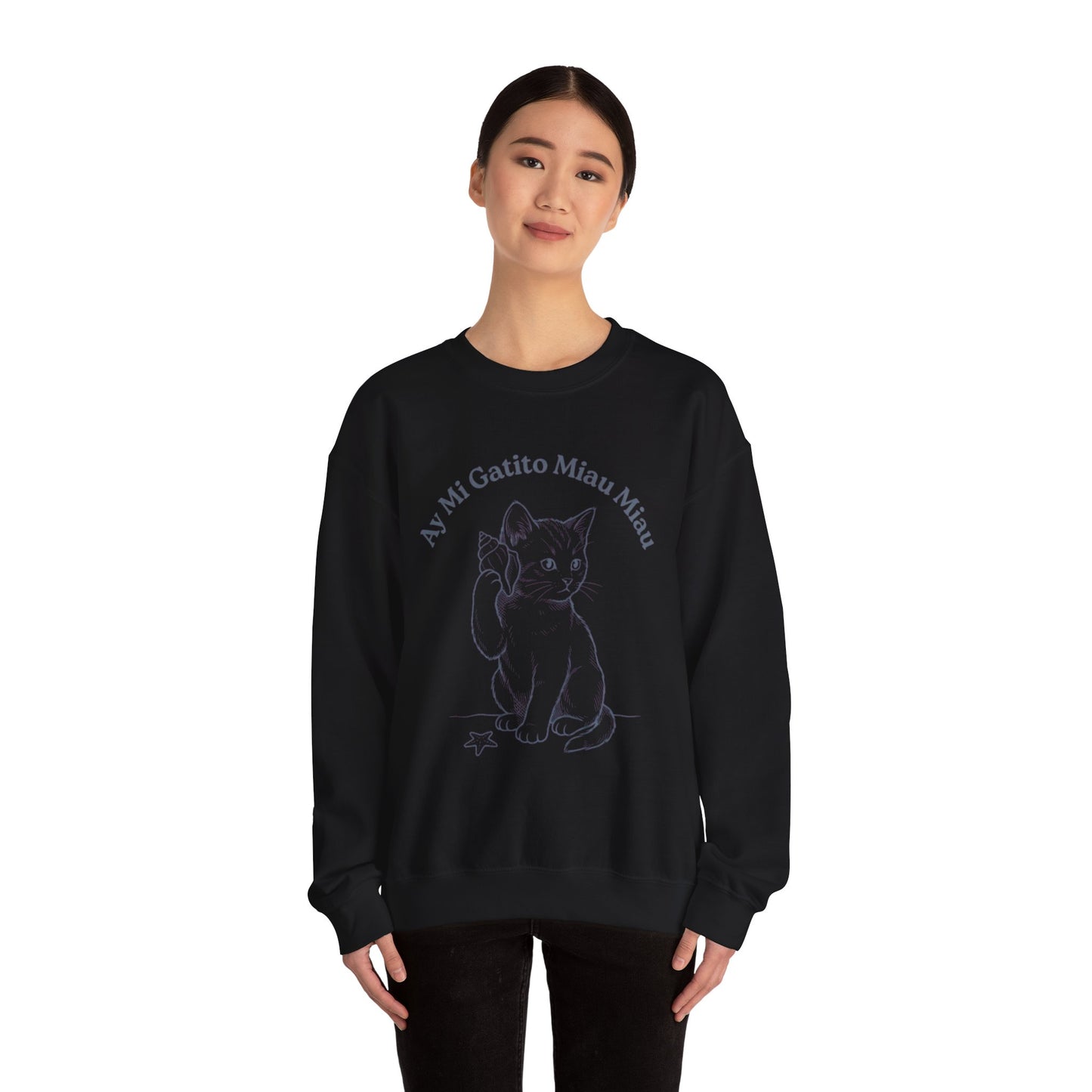 Rage Consumes Me kitten crewneck sweatshirt | vintage minimalist cat, ironic emotion