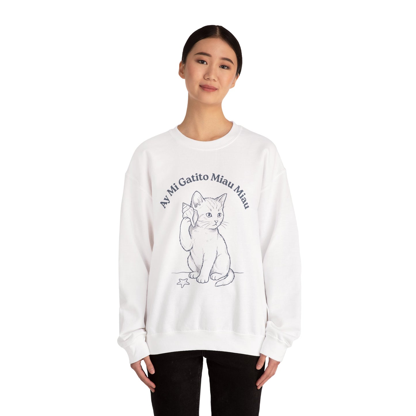Rage Consumes Me kitten crewneck sweatshirt | vintage minimalist cat, ironic emotion