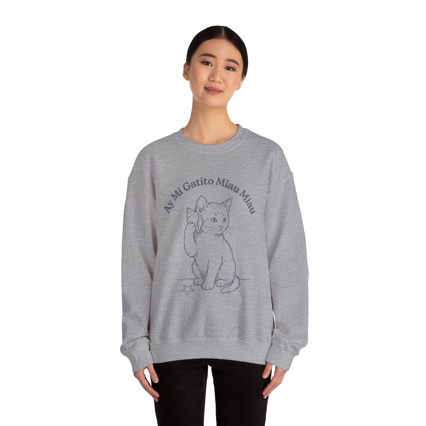 Rage Consumes Me kitten crewneck sweatshirt | vintage minimalist cat, ironic emotion